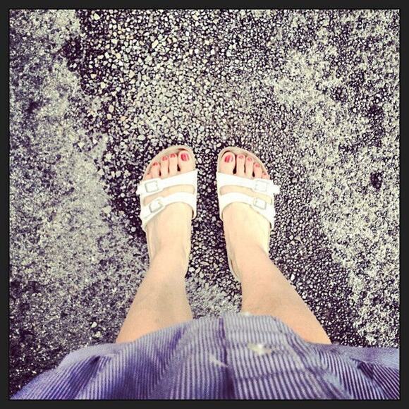 Birkenstock Ibiza Double Strap Slides Open Toe White Cork Sandals EU 40 Womens 9 - Picture 11 of 12